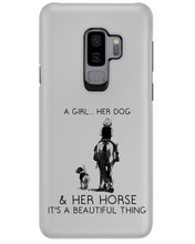 Load image into Gallery viewer, A Girl Her Dog Her Horse It's A Beautiful Thing Phone case
