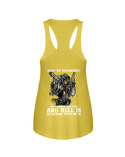 Load image into Gallery viewer, I'm Coming For You And Hell Is Coming With Me Ladies Flowy Tank
