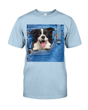 Load image into Gallery viewer, Border Collie In Denim Pocket Gift For Dog Lovers Guys Tee
