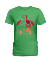 Load image into Gallery viewer, And Into The Ocean I Go To Lose My Mind Sea Turtle Ladies Tee
