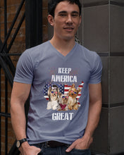 Load image into Gallery viewer, Keep America Great Yorkshire Terrier Gift For Dog Lovers Guys V-Neck
