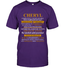 Load image into Gallery viewer, Cheryl Custom Name Gift A Warrior's Mentality With A Poet's Soul Guys Tee
