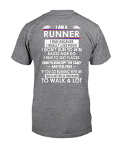 Load image into Gallery viewer, I Am A Runner I Run Because I Really Like Food Custom Design Guys Tee
