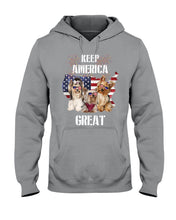 Load image into Gallery viewer, Keep America Great Yorkshire Terrier Gift For Dog Lovers Hoodie
