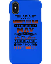 Load image into Gallery viewer, I'm A Grumpy Old Man I Was Born In May With My Heart Phone case
