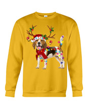 Load image into Gallery viewer, Beagle Gorgeous Reindeer Xmas Lights Gift For Dog Lovers Sweatshirt
