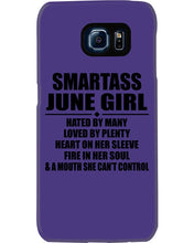 Load image into Gallery viewer, Birthday Gift For Smartass June GirlHeart On Her Sleeve Phone case
