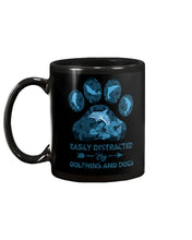 Load image into Gallery viewer, Easily Distracted By Dolphins And Dogs Unique Custom Design Mug
