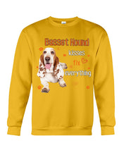 Load image into Gallery viewer, Basset Hound Kisses Fix Everything Gift For Dog Lovers Sweatshirt
