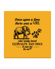 Load image into Gallery viewer, A Girl Really Loved Elephants And Dogs  Special Custom Design Coaster
