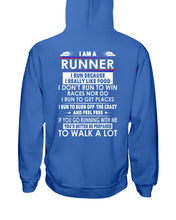 Load image into Gallery viewer, I Am A Runner I Run Because I Really Like Food Custom Design Hoodie
