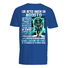 Load image into Gallery viewer, Birthday Gift Los Reyes Nacen En Agosto Angry Wolf Guys V-Neck

