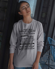 Load image into Gallery viewer, A Spoiled Husband Of    April  Freaking Awesome Wife For Birthday Gift Unisex Long Sleeve
