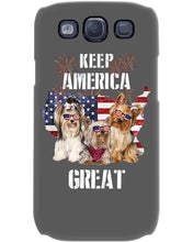 Load image into Gallery viewer, Keep America Great Yorkshire Terrier Gift For Dog Lovers Phone case
