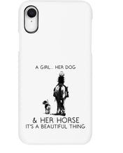 Load image into Gallery viewer, A Girl Her Dog Her Horse It's A Beautiful Thing Phone case
