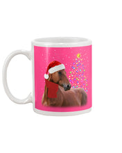Load image into Gallery viewer, Cute Horse With Santa Hat Lovely Christmas Tree Gift For Horse Lovers Mug
