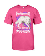 Load image into Gallery viewer, If You Kick Me When I Am Down You Better Pray Trending Guys Tee
