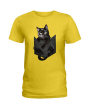 Load image into Gallery viewer, Cat In Your Front Pocket Perfect Gift For Friends Who Loves Cat Ladies Tee
