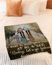 Load image into Gallery viewer, Fishing I Want To Hold You Hand At Eighty Fleece Blanket Fleece Blanket
