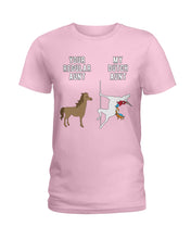 Load image into Gallery viewer, Funny Unicorn Difference Between Your Regular Aunt And My Dutch Aunt Ladies Tee
