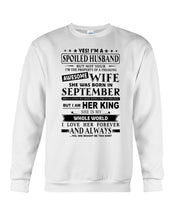 Load image into Gallery viewer, Gift For Husband I'm The Property Of A Freaking Awesome Wife Who Was Born In September Sweatshirt
