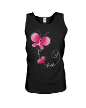 Load image into Gallery viewer, Faith Butterfly Breast Cancer Awareness Custom Design Unisex Tank Top
