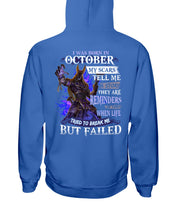 Load image into Gallery viewer, I Was Born In October My Scars Tell Me A Story Birthday Gift Hoodie
