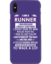 Load image into Gallery viewer, I Am A Runner I Run Because I Really Like Food Custom Design Phone case
