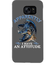 Load image into Gallery viewer, Apparently I Have An Attitude Blue Dragon Phone case
