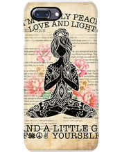 Load image into Gallery viewer, I'm Mostly Peace Love And Light Yoga Gift For Yoga Lovers Phone case
