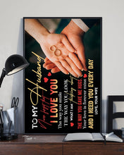 Load image into Gallery viewer, Present For  Husband Never Forget That I Love You Custom Design Vertical Poster
