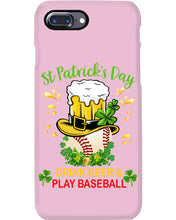 Load image into Gallery viewer, Baseball Drink Beer Day St Patrick's Day Gift For Baseball Lovers Phone case
