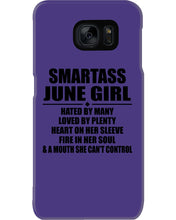 Load image into Gallery viewer, Birthday Gift For Smartass June GirlHeart On Her Sleeve Phone case
