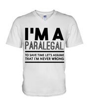 Load image into Gallery viewer, I'm A Paralegal   Special Unique  Custom Design Guys V-Neck
