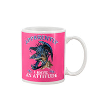 Load image into Gallery viewer, Apparently I Have An Attitude Blue Dragon Mug
