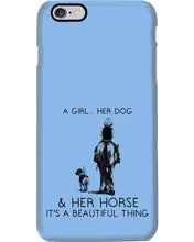 Load image into Gallery viewer, A Girl Her Dog Her Horse It's A Beautiful Thing Phone case
