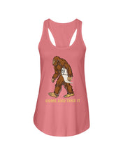 Load image into Gallery viewer, Bigfoot Come And Take It Simple Custom Design Ladies Flowy Tank
