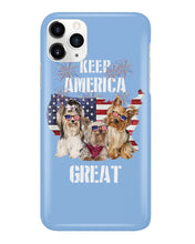 Load image into Gallery viewer, Keep America Great Yorkshire Terrier Gift For Dog Lovers Phone case
