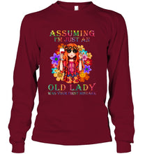 Load image into Gallery viewer, I Am Just An Old Lady Was Your First Mistake Hippie Unisex Long Sleeve
