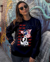 Load image into Gallery viewer, Lovely Phone Case Cow And American Flag Gift For Cow Lovers Sweatshirt
