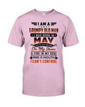 Load image into Gallery viewer, I'm A Grumpy Old Man I Was Born In May With My Heart Guys Tee

