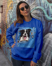 Load image into Gallery viewer, Border Collie In Denim Pocket Gift For Dog Lovers Sweatshirt

