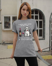 Load image into Gallery viewer, A Woman Cannot Survive On Wine Alone She Also Needs A Havanese Guys Tee
