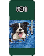 Load image into Gallery viewer, Border Collie In Denim Pocket Gift For Dog Lovers Phone case

