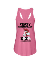 Load image into Gallery viewer, Crazy Chicken Lady 2020 Quarantined Gift For Chicken Lovers Ladies Flowy Tank
