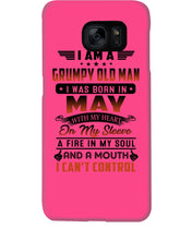 Load image into Gallery viewer, I'm A Grumpy Old Man I Was Born In May With My Heart Phone case
