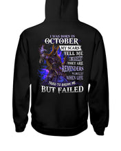 Load image into Gallery viewer, I Was Born In October My Scars Tell Me A Story Birthday Gift Hoodie

