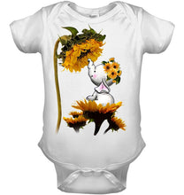 Load image into Gallery viewer, Elephant Sunflower Special Custom Design For Cute Girls Baby Onesie
