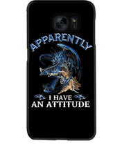Load image into Gallery viewer, Apparently I Have An Attitude Blue Dragon Phone case
