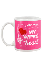 Load image into Gallery viewer, I Hooked My Wifes Heart Gift For Fishing Lovers Mug
